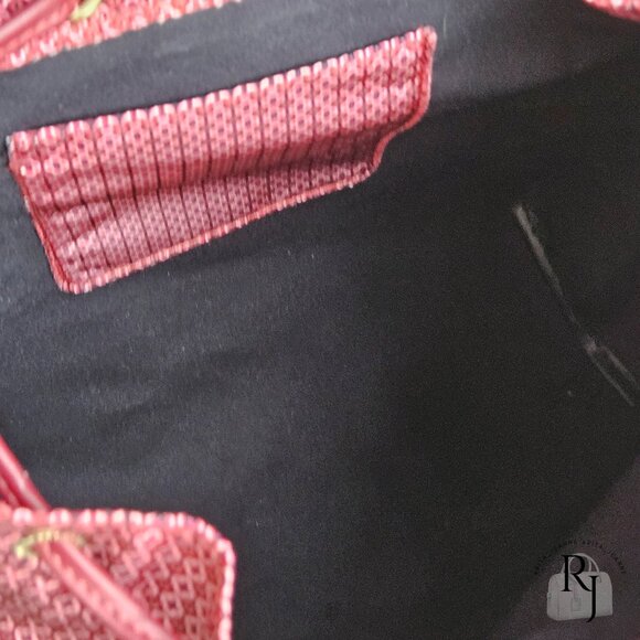 #21 Longchamp Le Pliage Dandy Backpack Geometric Print – Red/Fig - Picture 12 of 15